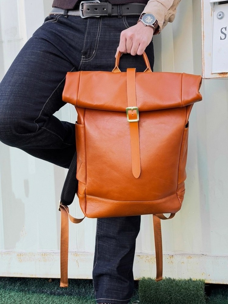 Large Capacity Mens Genuine Le – Leather Backpack Vintage Bewertung und Preis