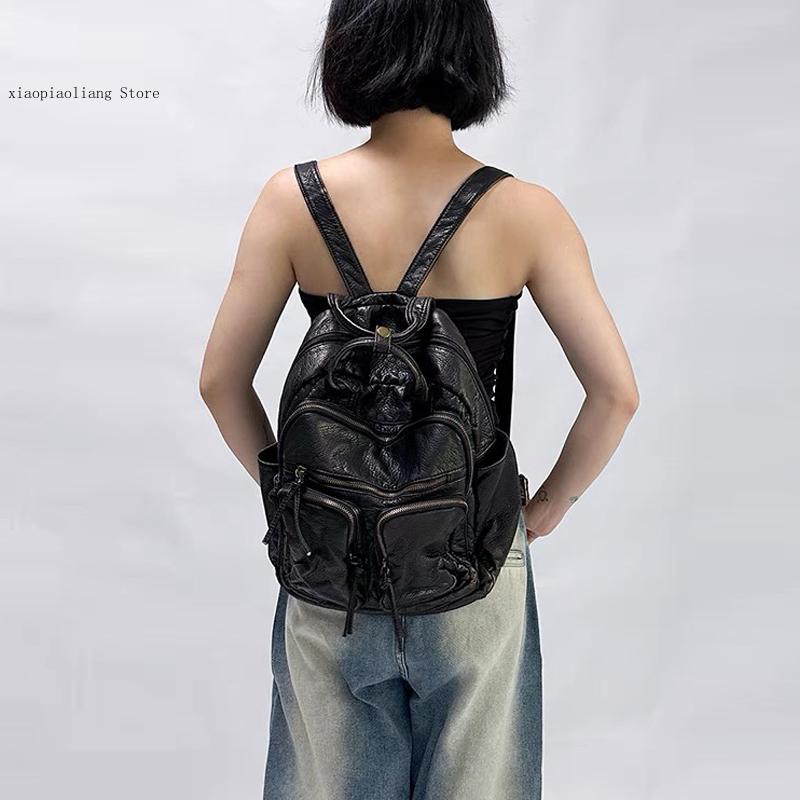 Luxury Soft Washed Pu Leather  – Leather Backpack Vintage Bewertung und Preis