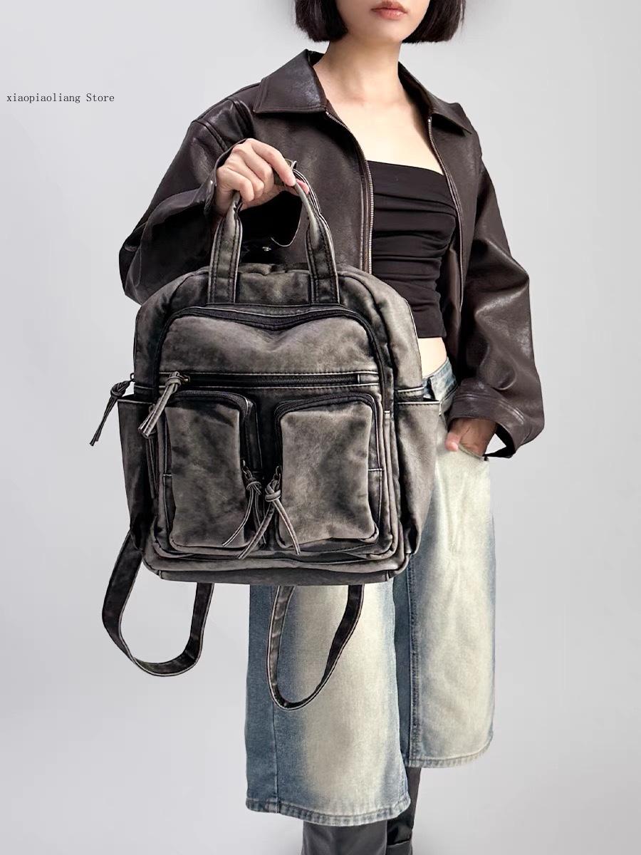 Luxury Soft Washed Pu Leather  – Leather Backpack Vintage Bewertung und Preis