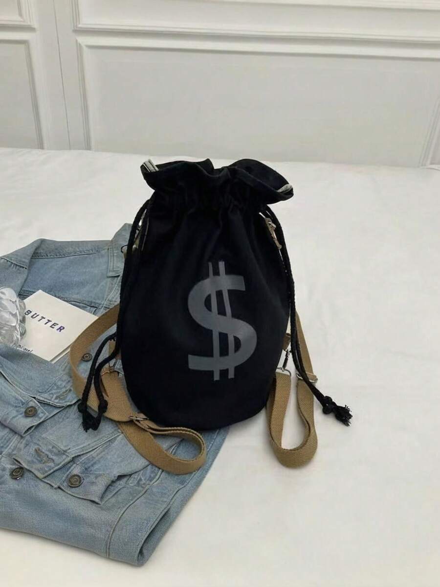 Black Canvas Drawstring Crossb – Canvas Backpack Casual Bewertung und Preis