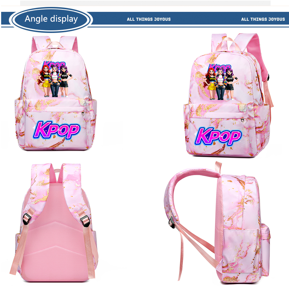 4pcs K-POP Group Print Backpac – School Backpack Teen Bewertung und Preis