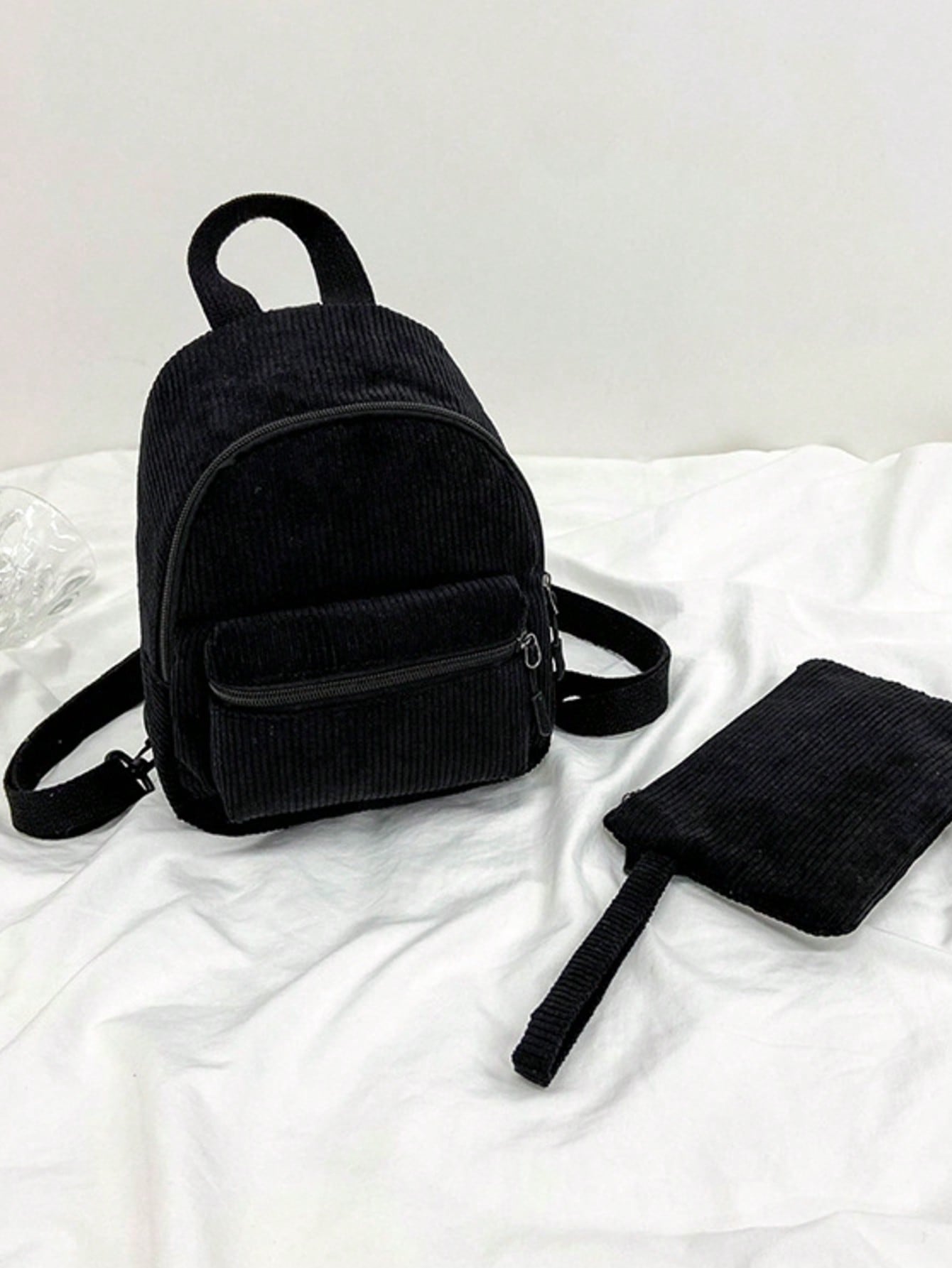 Solid Color Corduroy Fabric Fa – Fashion Backpack Women Bewertung und Preis