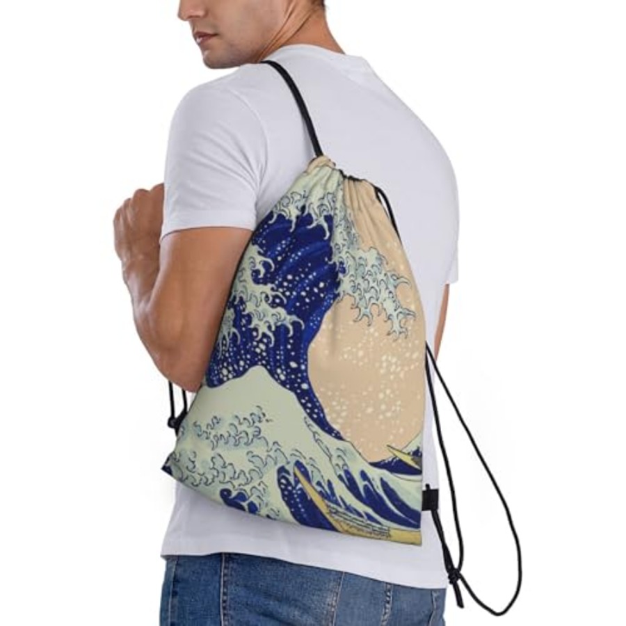 Japanese Kanagawa Ocean Great  – Drawstring Gym Bag Bewertung und Preis
