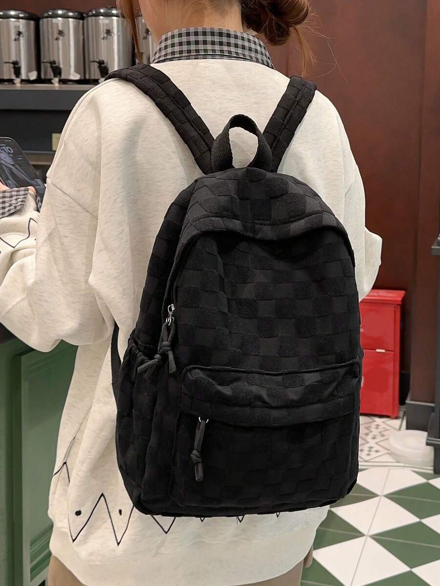 Womens Patchwork Plaid Faux Fu – Fashion Backpack Women Bewertung und Preis