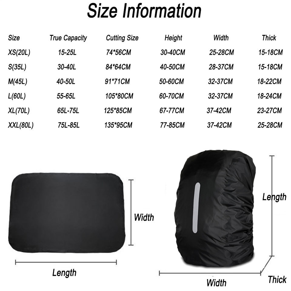 KoKossi 1Pcs 25-80L Backpack R – Rain Cover Backpack Bewertung und Preis