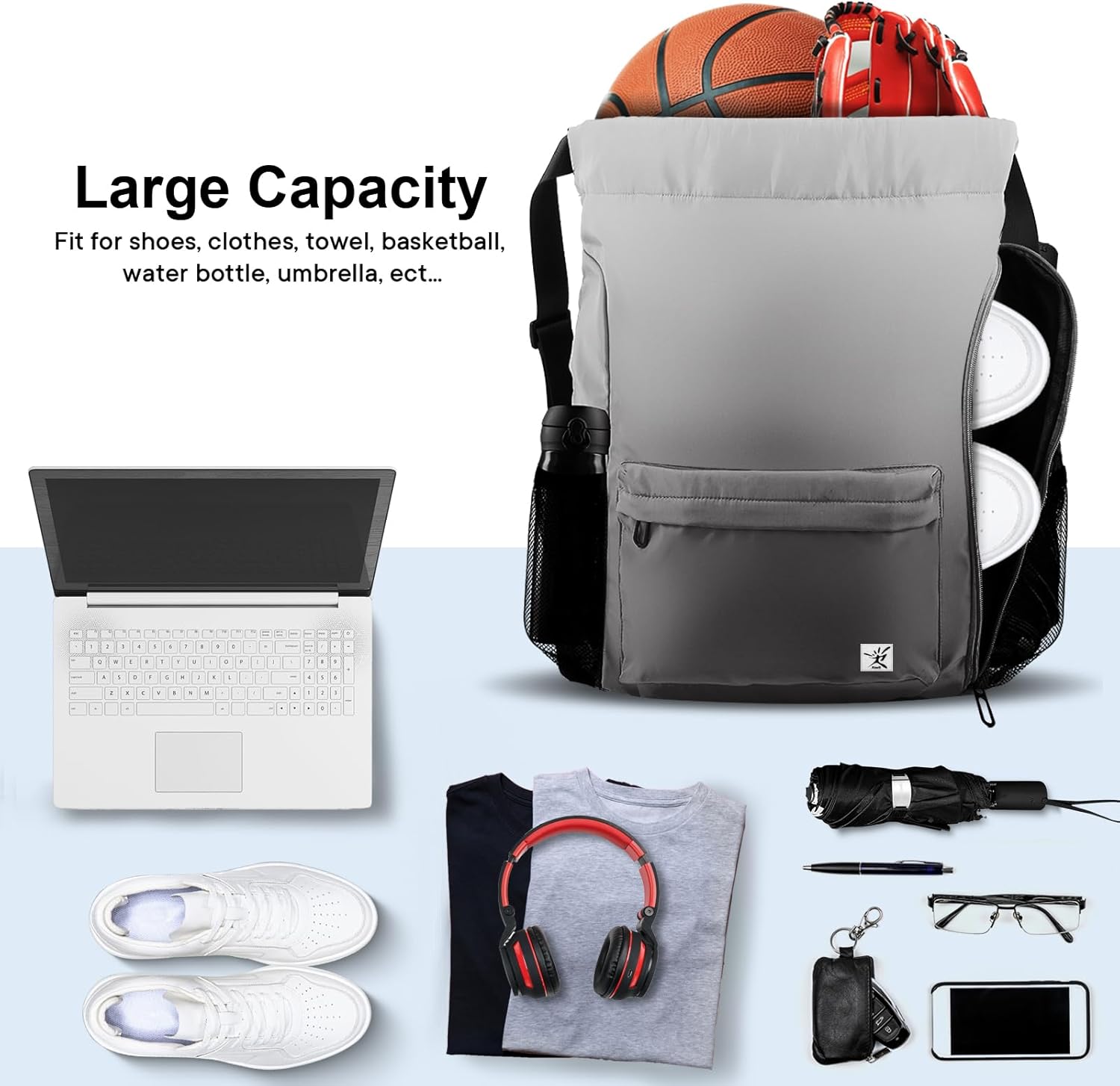 Drawstring Backpack with Mesh  – Drawstring Gym Bag Bewertung und Preis