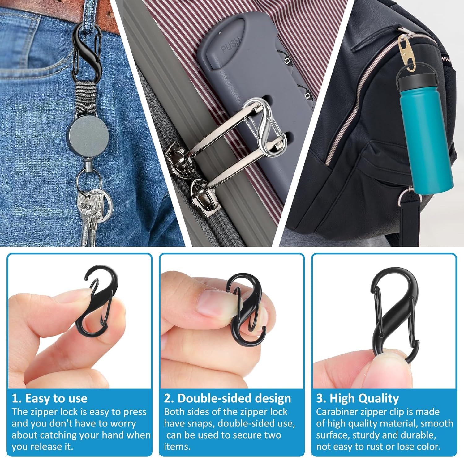 Lock Combo, Total 21PCS Clips  – Backpack Lock Combo Bewertung und Preis
