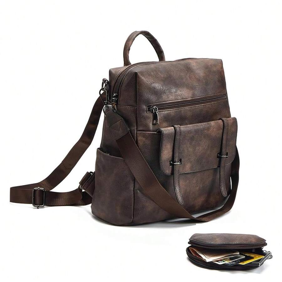 Women Fashion Vintage Brown PU – Fashion Backpack Women Bewertung und Preis