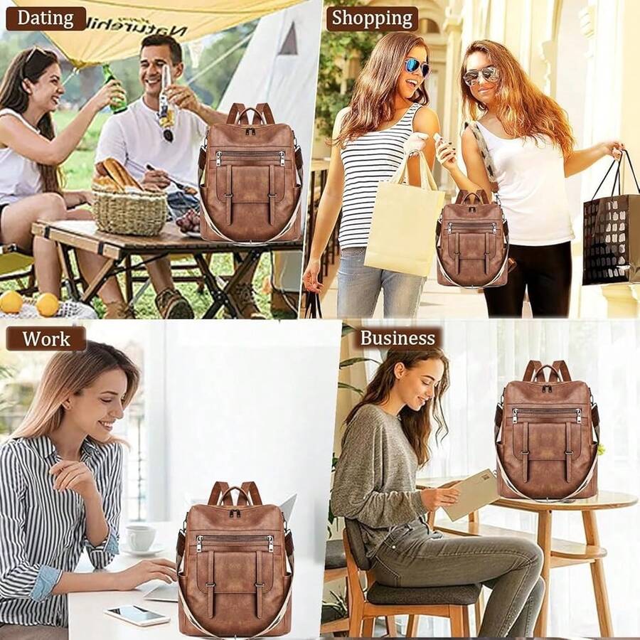 Women Fashion Vintage Brown PU – Fashion Backpack Women Bewertung und Preis