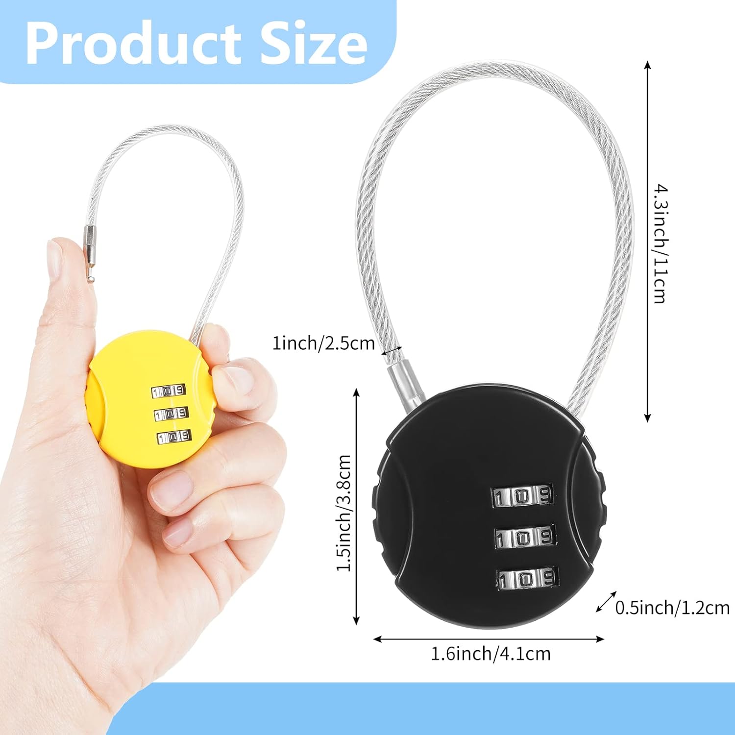 8 Pack Combination Wire Lock 3 – Backpack Lock Combo Bewertung und Preis