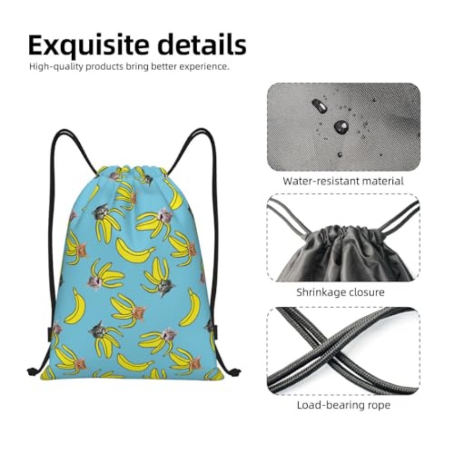 Funny Cat Banana Bananas Draws – Drawstring Gym Bag Bewertung und Preis